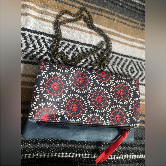 Rare Leather Vintage Colorful Boho Crossbody/Clutch Purse - Picture 3 of 9